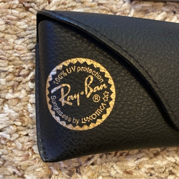 Ray-Ban Sunglasses Eyeglasses Case BLACK and BLACK Liner GOLD Logo - Picture 2 of 6